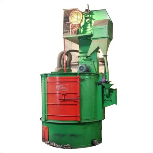 Swing Table Shot Blasting Machine - Steel, Customizable Dimensions , 3 HP Motor Power, Variable Rotation Speed, Integrated Dust Collection, 100 kg Capacity, Steel Grit Blast Media