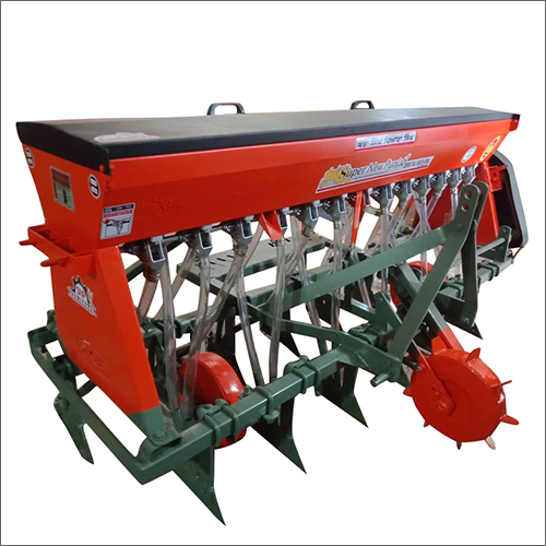 Agriculture Seed Cum Fertilizer Drill - Steel, 1.8m X 1.2m X 0.8m, 250 Kg Weight | 20 Kg Seed Capacity, 30 Kg Fertilizer Capacity, Adjustable Seed Rate, 20 Cm Row Spacing