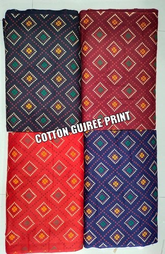 Cotton Bandhani Gujree Print Fabric