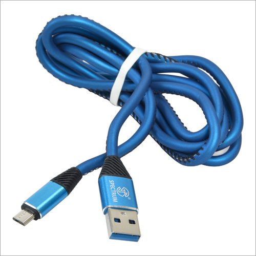 3 Amp 1.5 Meter Data Cable - Premium-Quality Conductive Wires, Blue Color | Flexible Design with Silver-Plated Connecting Jacks, 6 Months Warranty