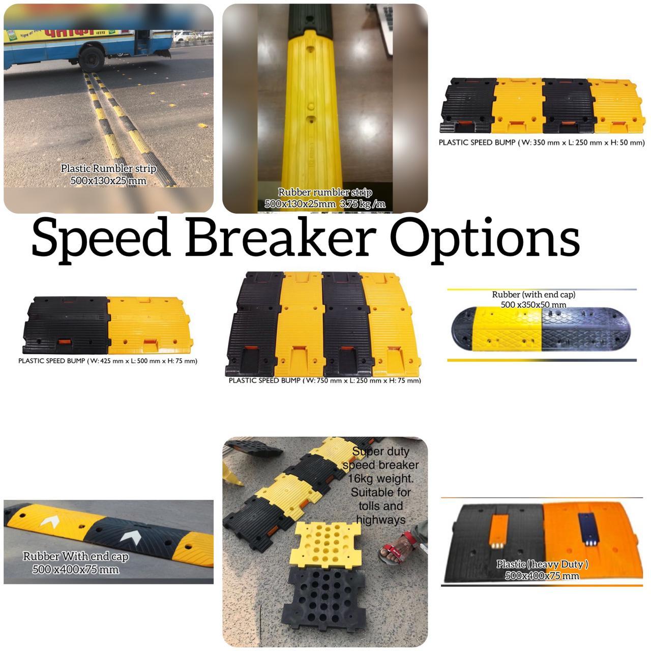 Speed Breaker Plastic Base - Color: Yellow & Black