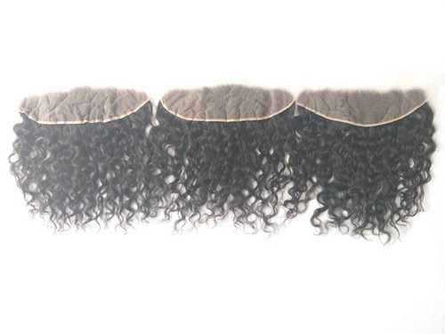 Natural Raw Deep Curly Lace Frontal 13X4 - Hair Grade: Remy Hair