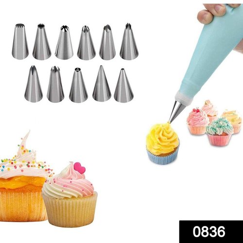 0836 12 Piece Cake Decorating Set Of Measuring Cup Oil Basting Brush - Stainless Steel, Green | Includes 8 Stackable Measuring Cups with Ergonomic Basting Brush