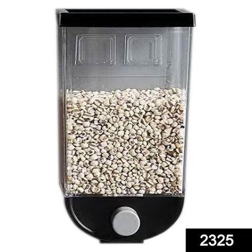 2325 Wall Mounted Cereal Dispenser Tank Grain Dry Food Container (1500ml) - Transparent | Hermetic Locking System, Space-Saving Design, Easy Portion Control