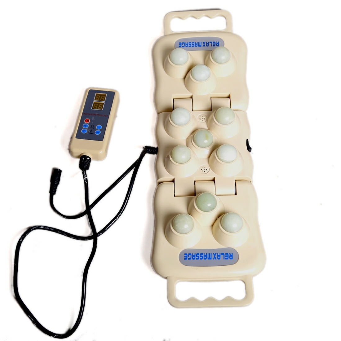 White Fuleza 11 Balls Jade Stone Projector Massager