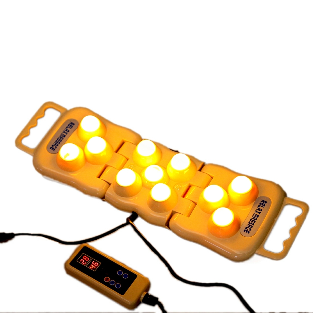 White Fuleza 11 Balls Jade Stone Projector Massager