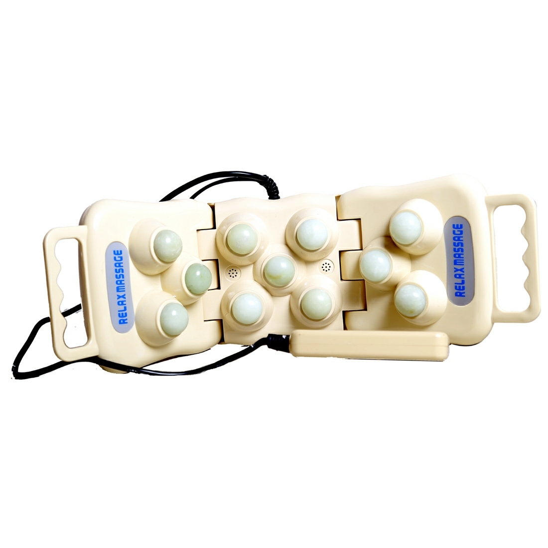 White Fuleza 11 Balls Jade Stone Projector Massager