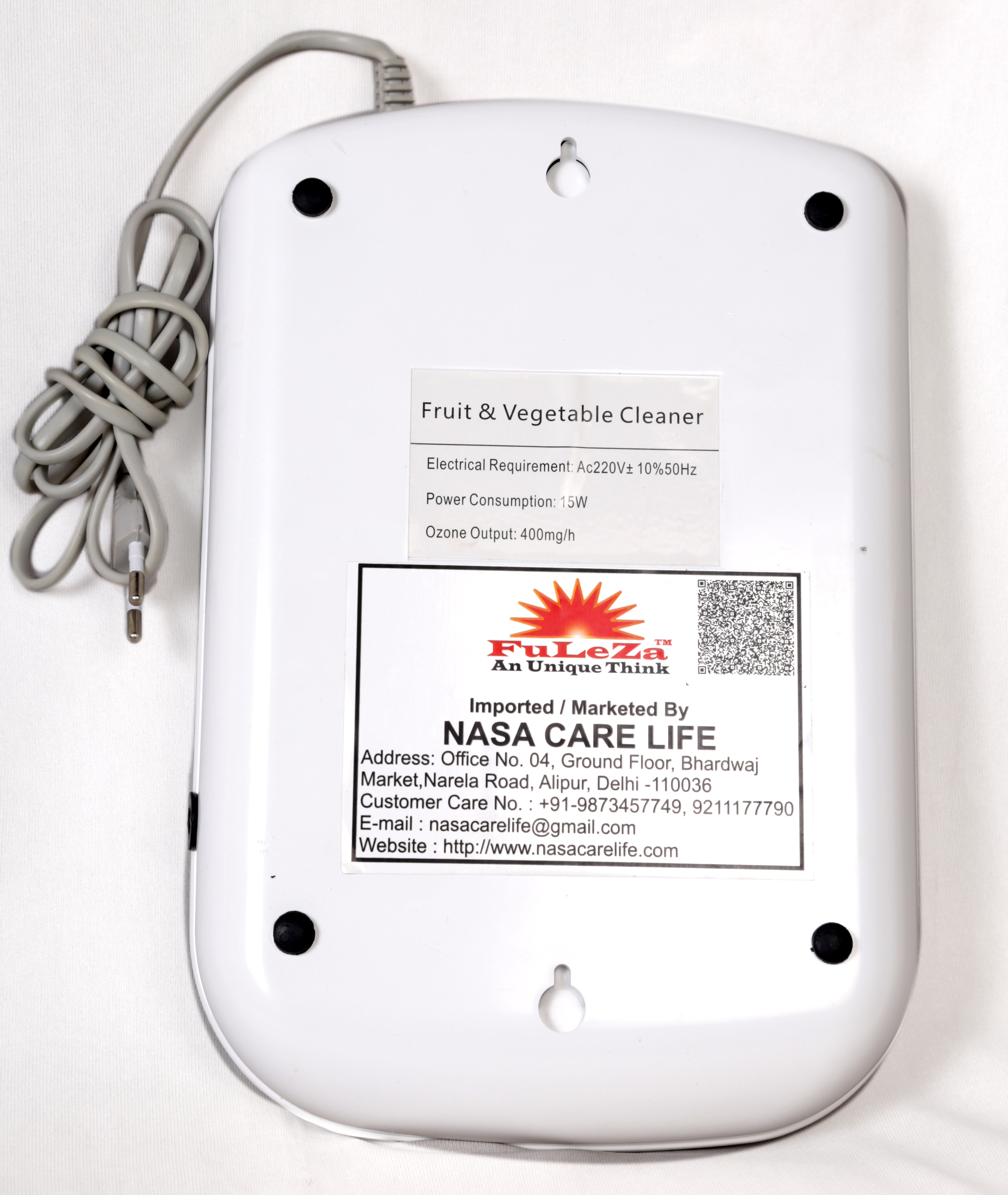 White Fuleza Fruit & Vegetable Ozonizer