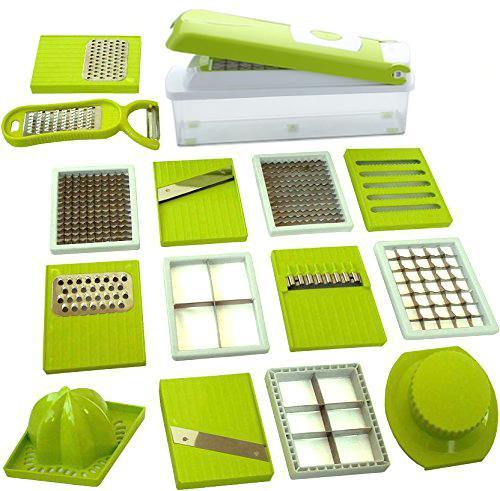 2202 Plastic Big 15 In 1 Dicer With Cutter With Easy Push And Pull Button