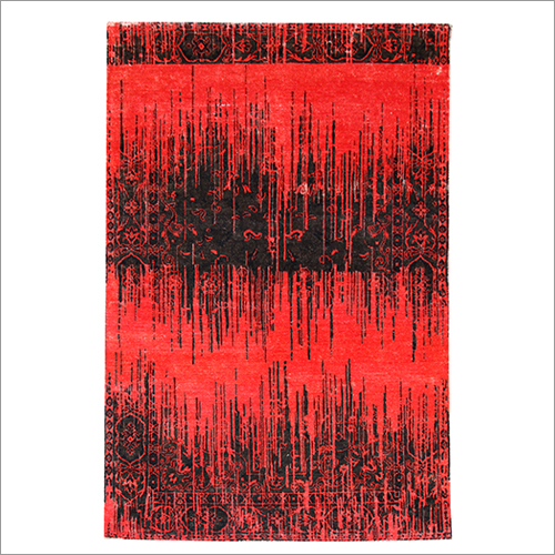 Hand Knotted Carpet - 4x6 Feet | Contemporary Design, Soft Wool and Bamboo Silk Blend