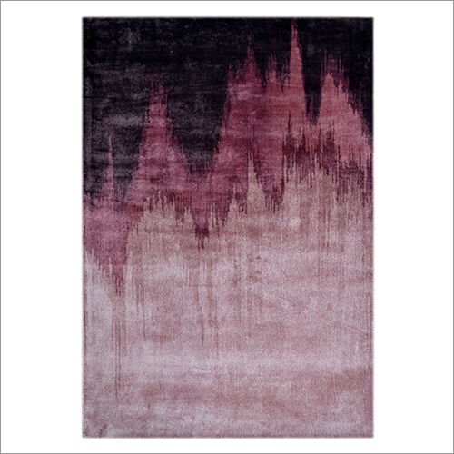 Dribble Purple Hand Tufted Abtract Viscose Carpet