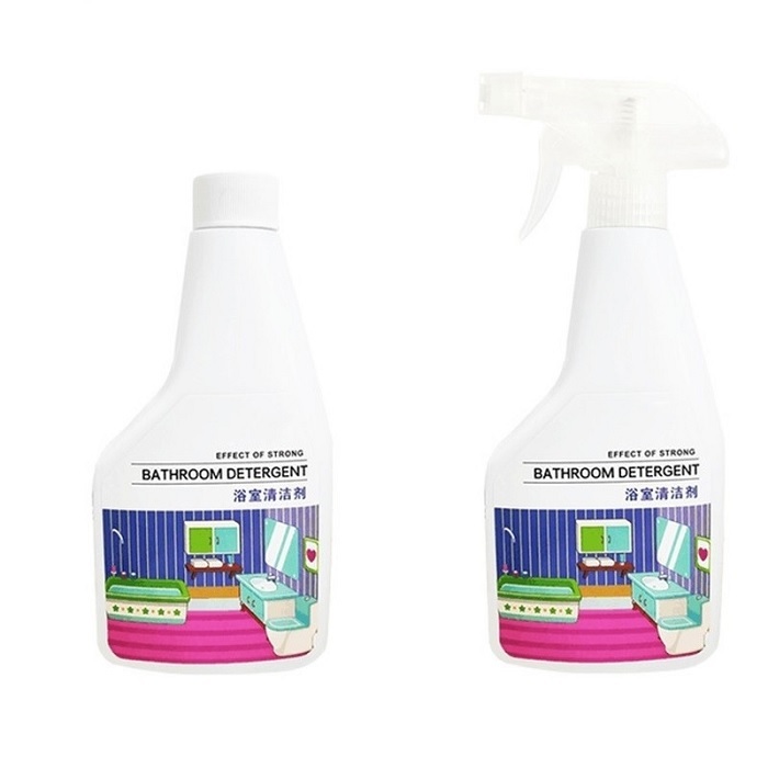 Bathroom Fitting Cleaner - Eco-friendly Weak Acid Formula, White Spray Bottle | Effective Foam Cleaning For Showerheads, Faucets, And Tiles