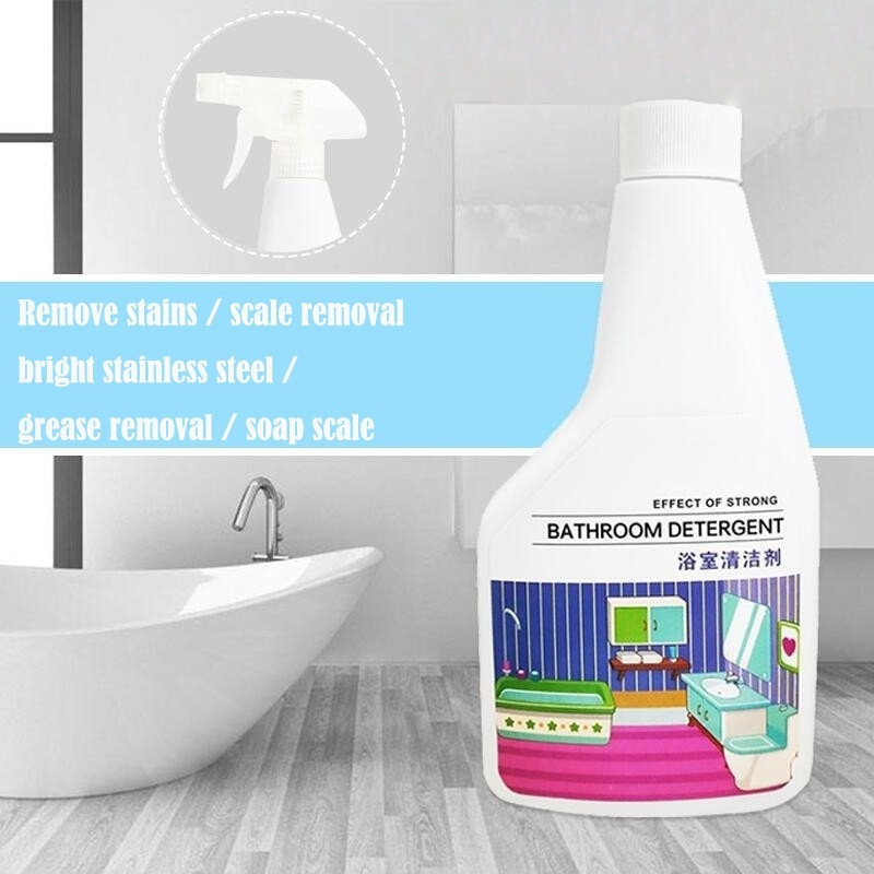 Bathroom Fitting Cleaner - Eco-friendly Weak Acid Formula, White Spray Bottle | Effective Foam Cleaning For Showerheads, Faucets, And Tiles
