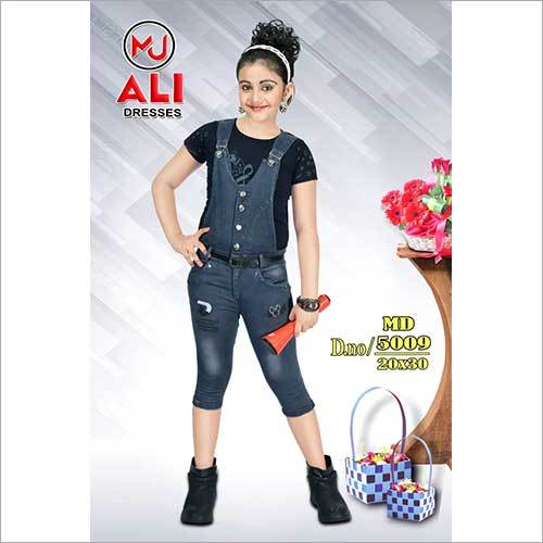 Girls Denim Dangri