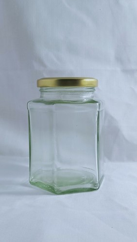 Hexagonal Glass Jar