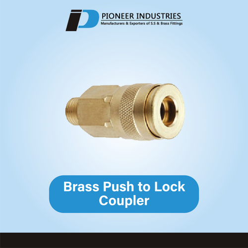 ब्रास पुश टू लॉक कपलर