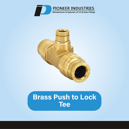 ब्रास पुश टू लॉक टी
