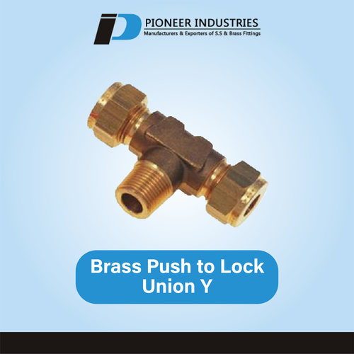 ब्रास पुश टू लॉक यूनियन Y