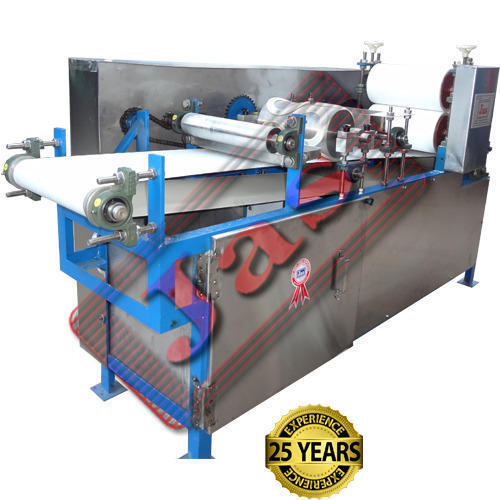 Raw Chapati & Puri Making Machine - Stainless Steel, 98x24x43 inches, 1000-1200 Chapatis/Hour | Automatic, High Efficiency, Oil Free, PLC Controlled, Non-Stick Coating, Multi-Functional