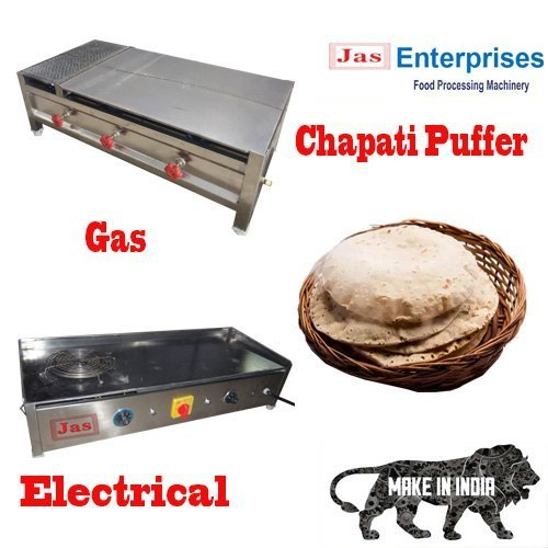 Stainless Steel Chapati Puffer - Capacity: 600 To 2000 Chapati/Hr Pcs/Min