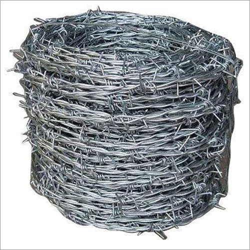 Galvanized Iron Barbed Wire - Stainless Steel, Height 3 Ft, Wire Diameter 2 Mm, Mesh Size 20 X 20 Mm | Usage: Fencing, Suitable For Agriculture Field, Color: Gray