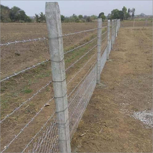 Galvanized Iron Barbed Wire - Stainless Steel, Height 3 Ft, Wire Diameter 2 Mm, Mesh Size 20 X 20 Mm | Usage: Fencing, Suitable For Agriculture Field, Color: Gray