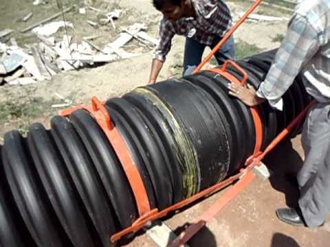 Double Wall Corrugated Hdpe Pipe - 125 Mm Diameter, 6 M Length | Orange, Black, Durable, High-performance For Rain And Waste Infrastructure
