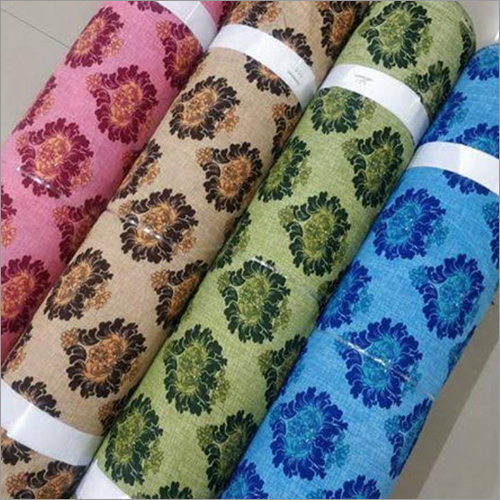 Designer Printed Curtain Fabric - Cotton Material, Various Color Options | Home Use, Textured Print Design