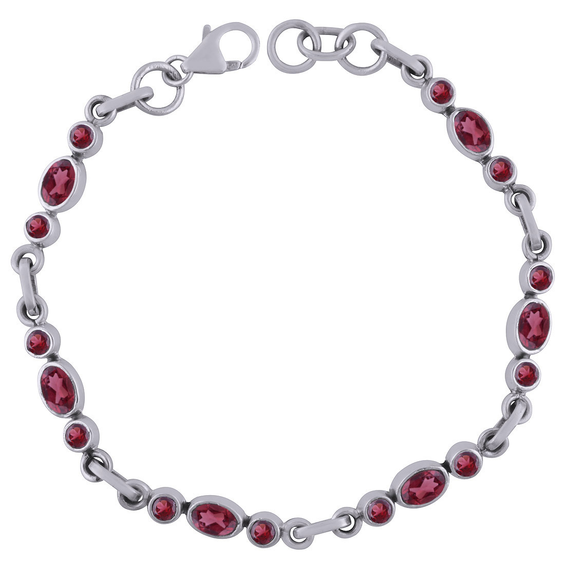 Amethyst Gemstone 925 Sterling Silver Handmade Bracelet - 7 Inch Adjustable Length, Classic Style For Men, Women, And Children, Ideal For Parties And Weddings