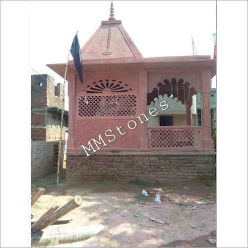 Red Sandstone Temple With Baramda