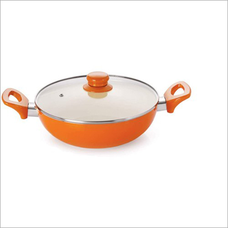 Aluminum Alloy 24Cm Nirlon Non Stick Ceramic Coated Deep Kadhai