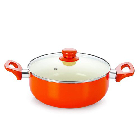 2.1L Nirlon Non Stick Ceramic Coated Deep Kadai - Interior Coating: Non-Stick