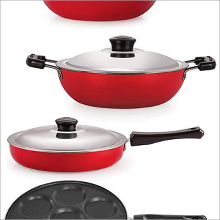 Nirlon Non Stick Aluminum Cookware Set Interior Coating: 5 Layer Nonstick Coated