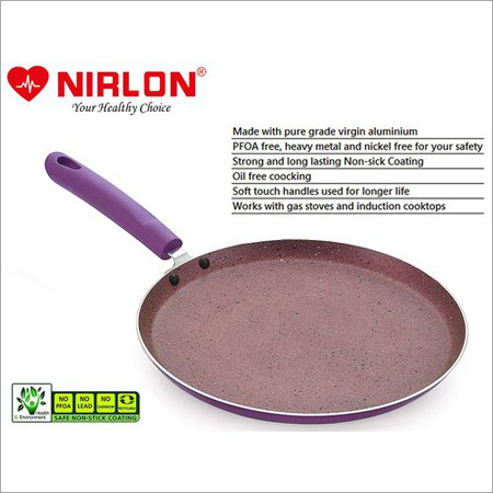 Nirlon Non Stick Tawa Regal Purple Induction Base - Aluminium, 260mm Size, Round Shape, Purple Color | Non-Stick Interior, Induction Bottom, 3mm Thickness, 1-Year Warranty