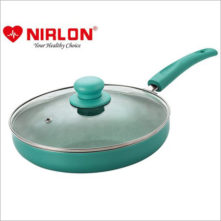 Aluminum Alloy Nirlon Non-Stick Fry Pan Galaxy Induction Base (With Glass Lid)