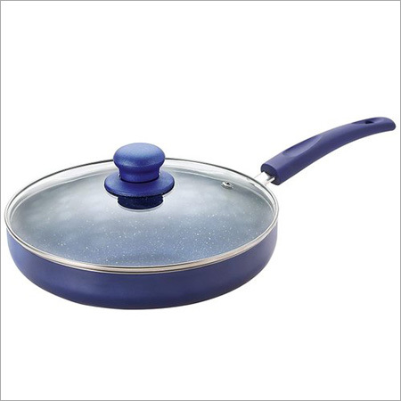 Aluminum Alloy Nirlon Non-Stick Fry Pan Bling Induction Base (With Glass Lid)