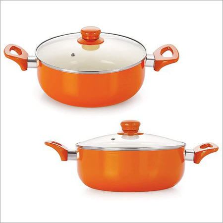 Css-22 2.6L Nirlon Ptfe Coating Aluminum Ceramic Casserole With Lid Thickness: 3 Millimeter (Mm)