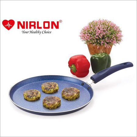 Nirlon Non Stick Tawa Bling Induction Base - Aluminum Alloy, 260mm, Blue | Toxin-Free Nonstick Interior, Even Heat Distribution, Heat Insulation Handles