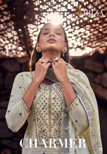 Multi Color Ibiza Charmer Lawn Cotton Straight Salwar Kameez Catalog