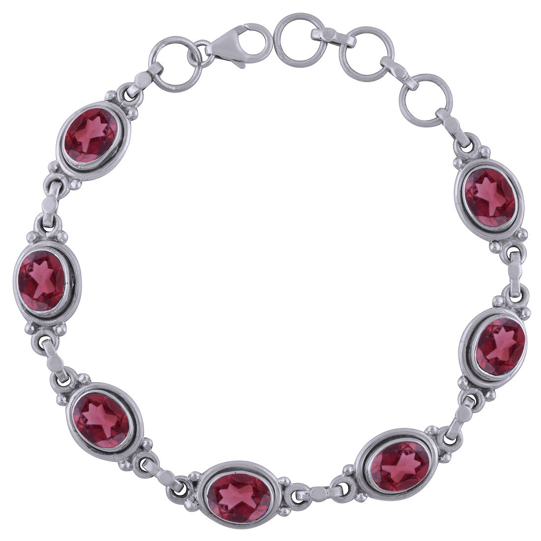 Black Onyx Natural Gemstone 925 Sterling Solid Silver Oval Cut Stone Handmade Bracelet Diameter: Length: 7 Inch Extra Adjustable X Width: 10 Mm Inch (In)