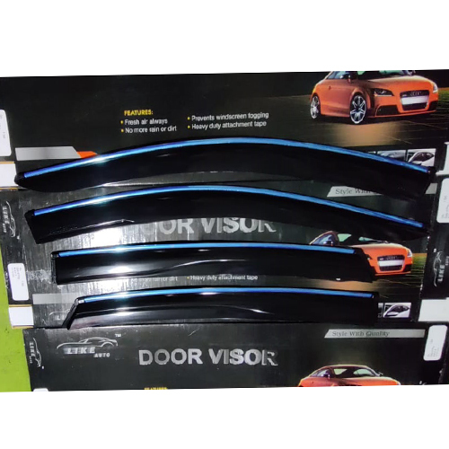 Car Door Rain Visor - Plastic, Black | Easy Fit, Durable, Impact Resistant, Long Lasting, No Maintenance