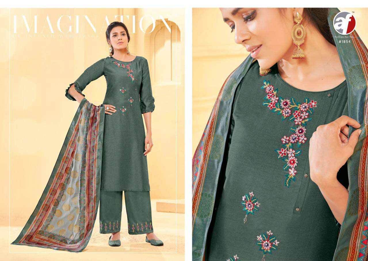 Dry Cleaning Mannat Premium By Anju Fabrics Bamber Silk Kurti With Pant And Dupatta