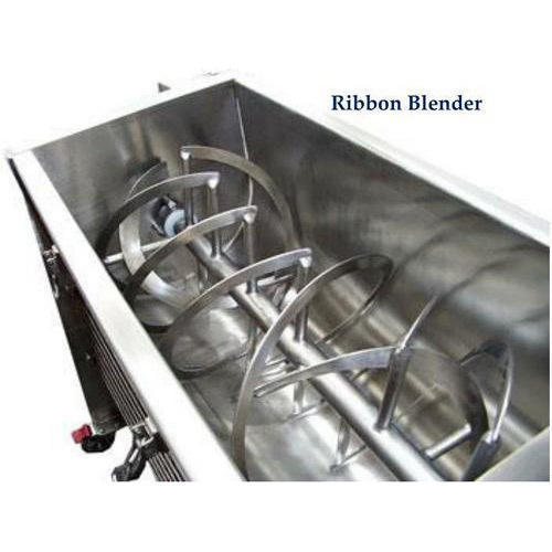 Ribbon Blender Machine - 100 Liters Capacity, Stainless Steel Build - 3 HP Motor, Bi-Directional Rotation, 50 RPM Speed, Bottom Discharge