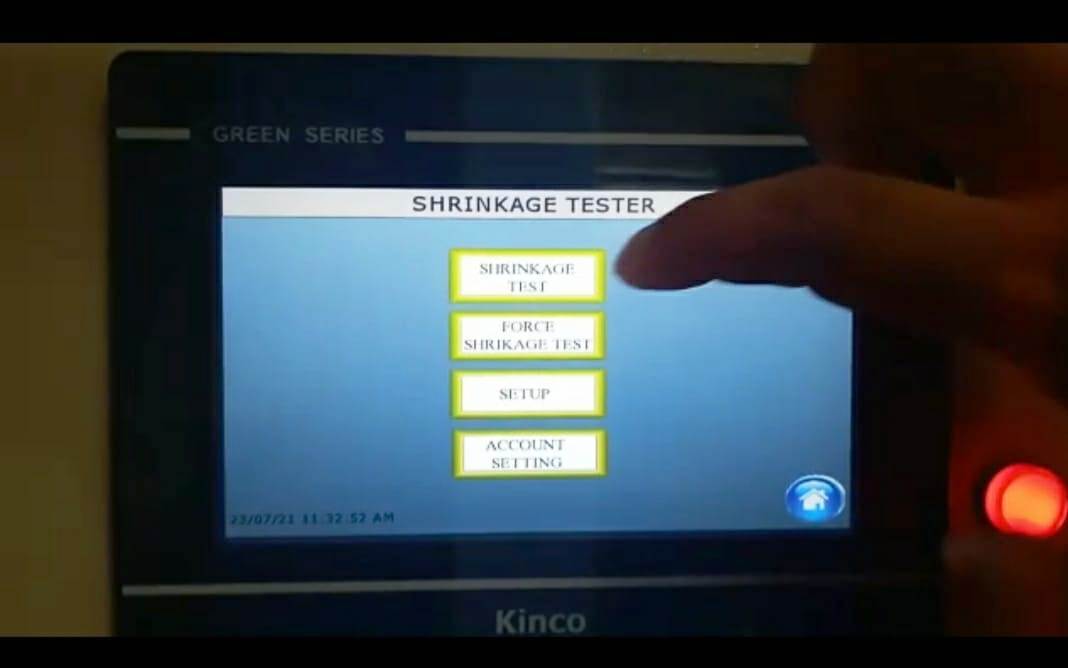 Hot Air Force Shrinkage Tester