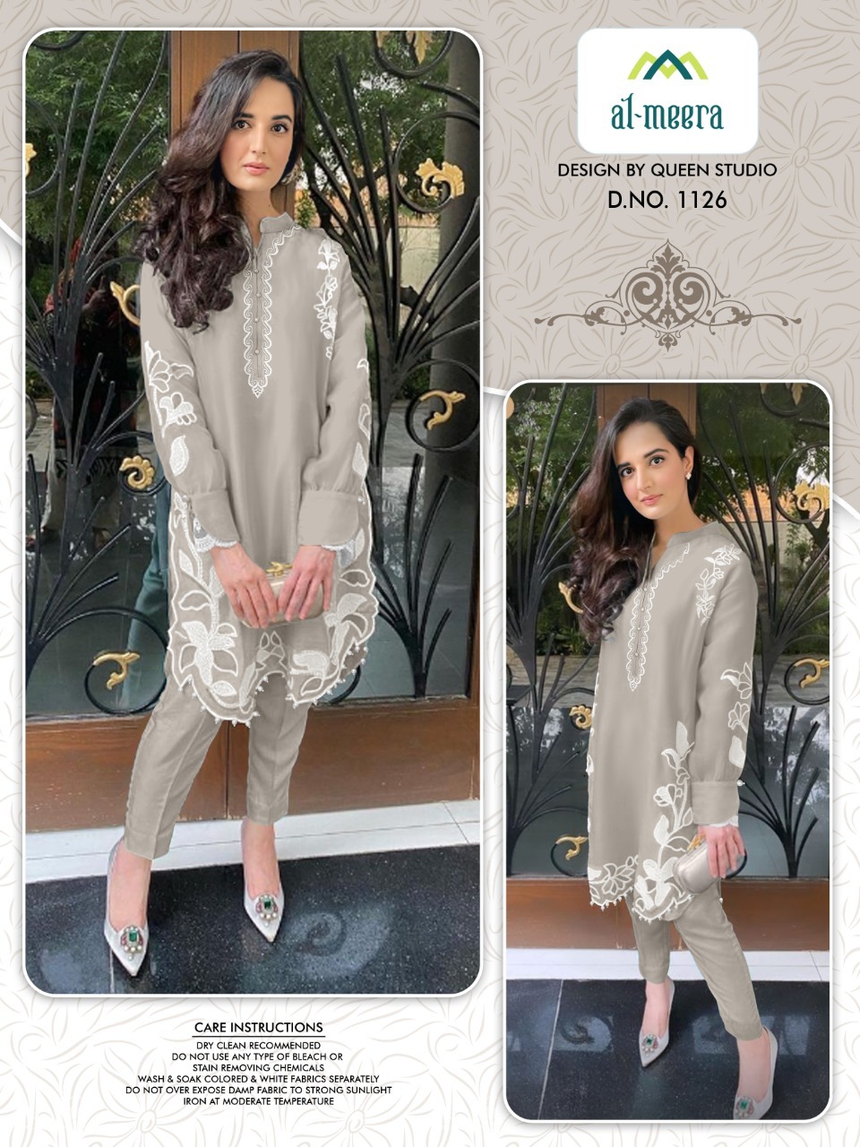 5 Different Colours Faux Georgette Top With Bottom