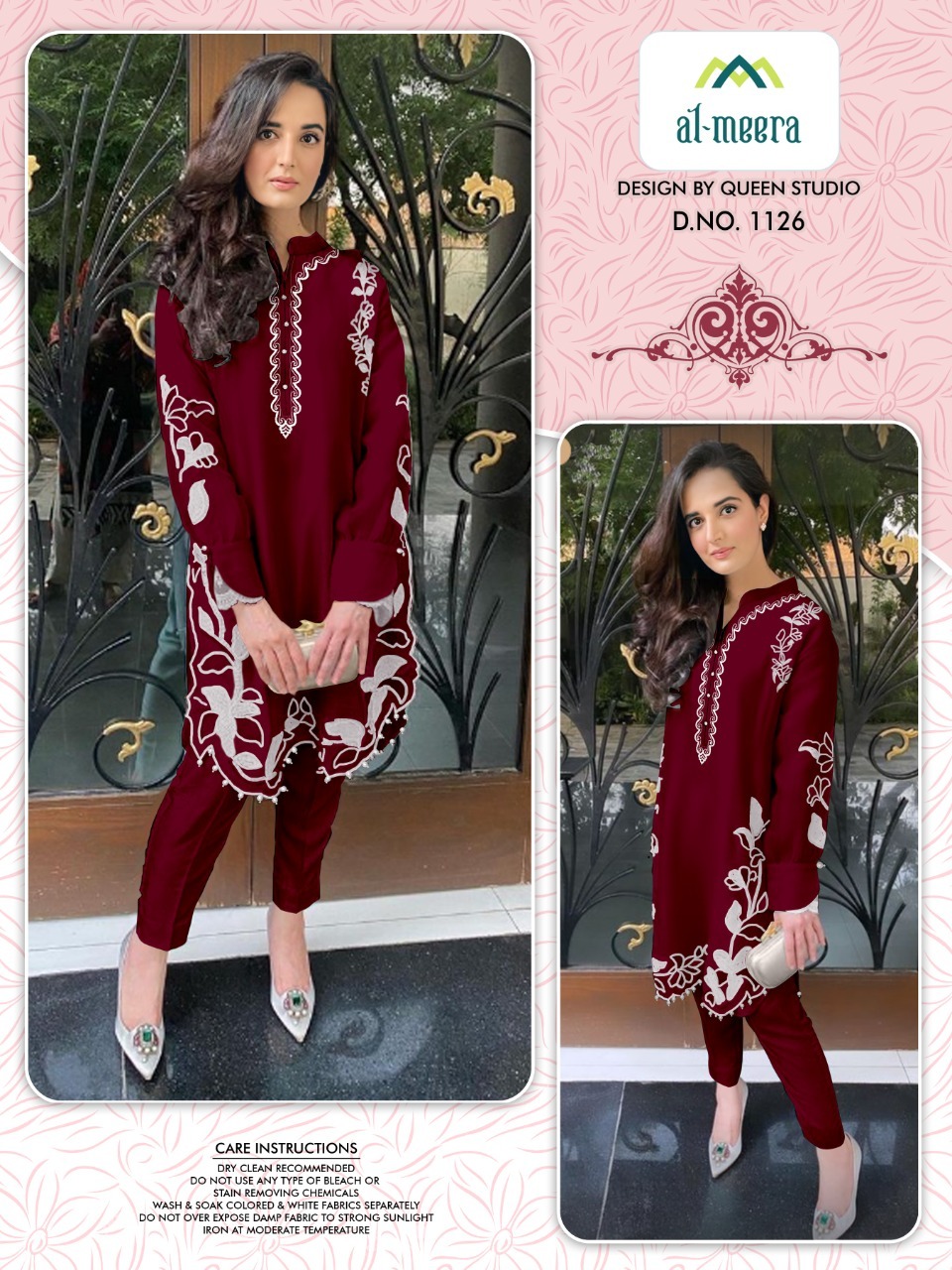 5 Different Colours Faux Georgette Top With Bottom