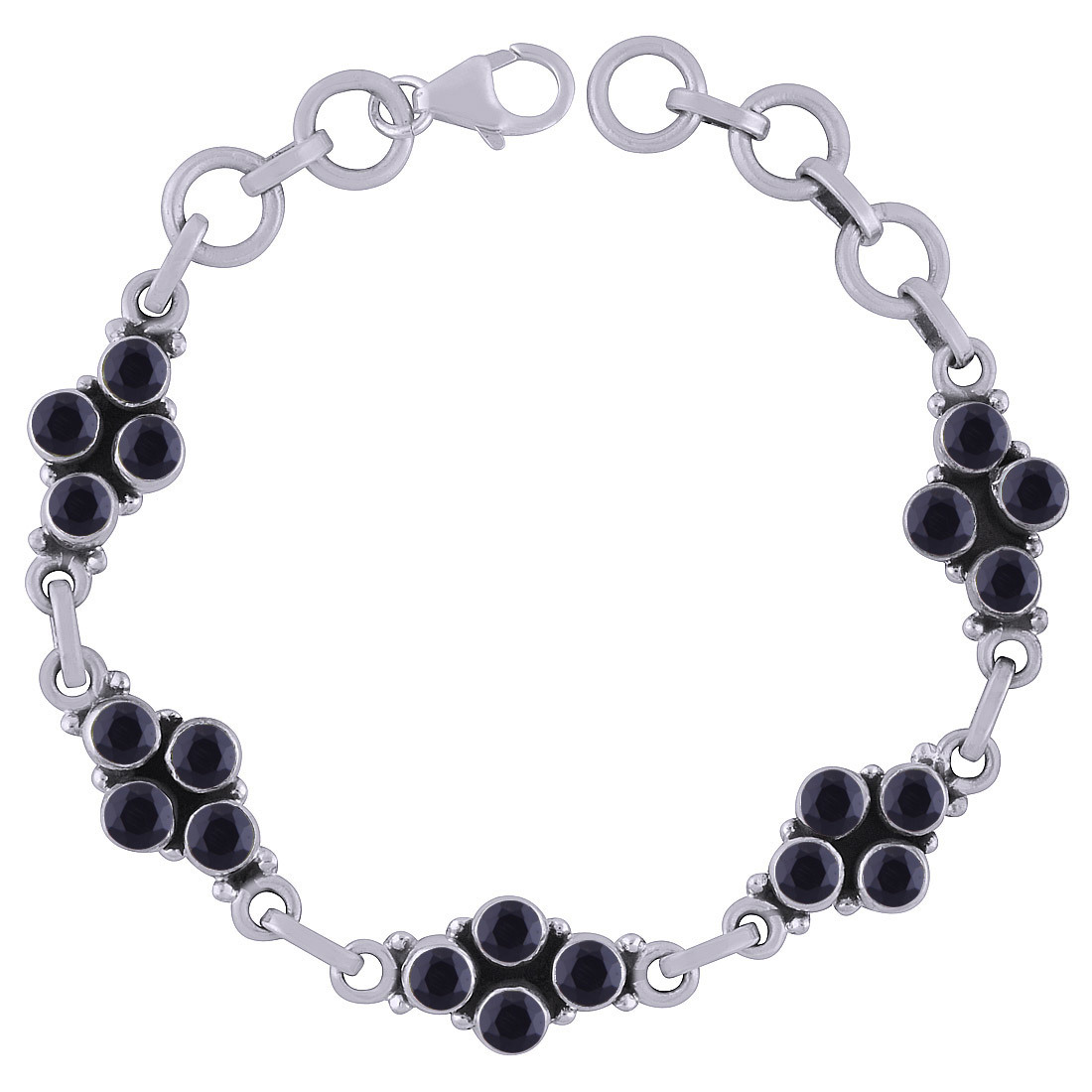 Peridot Natural Gemstone 925 Sterling Solid Silver Round Cut Stone Handmade Bracelet Diameter: Length: 7.5 Inch X Width: 10 Mm Inch (In)