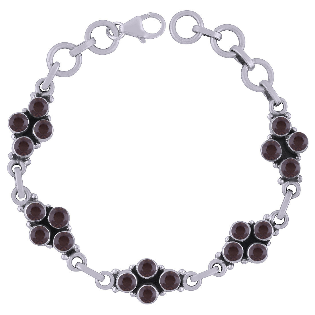 Peridot Natural Gemstone 925 Sterling Solid Silver Round Cut Stone Handmade Bracelet Diameter: Length: 7.5 Inch X Width: 10 Mm Inch (In)