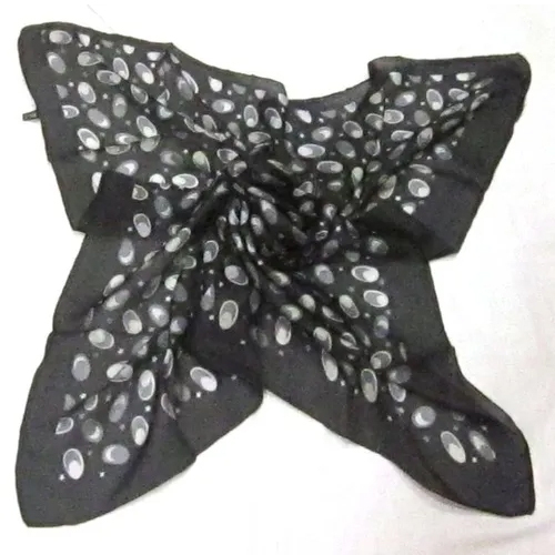 Silk Square Fancy Scarves - Color: Black