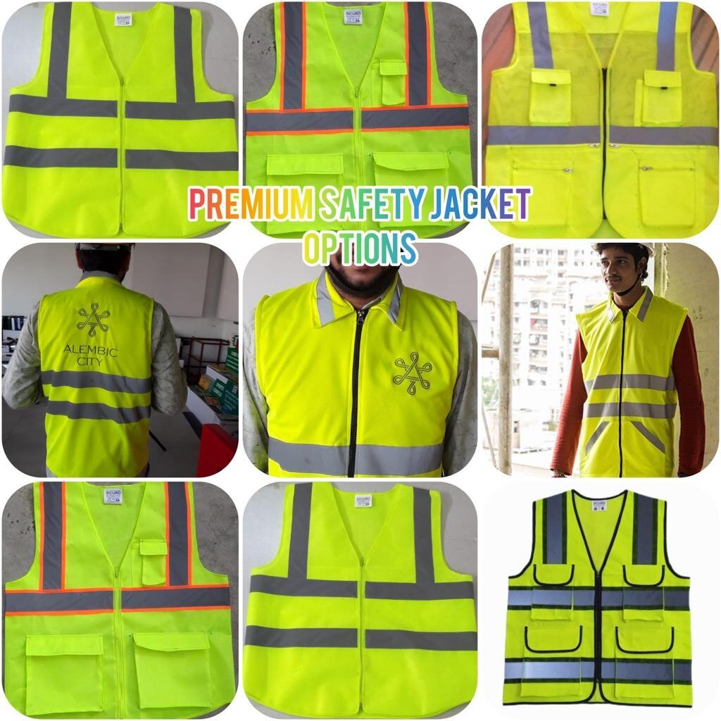 Reflective Jacket - 2 Inch Regular Quality | Available Colors: Orange, Green, Red, Blue, Black, Yellow - Size Free, No Power Supply